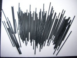 2mm solid black tips(100)