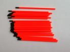 SOLID POLE FLOAT TIPS 100pcs  1.2MM/1.5MM 60MM LONG RED YELLOW 
