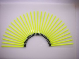 1mm Hollow Yellow tips 0.7 bore (30)